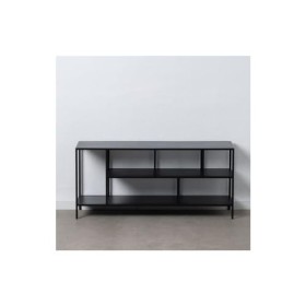 Tousmesmeubles Meuble TV GM métal Noir - Urban - L 90 x l 28 x H 70 cm - Neuf