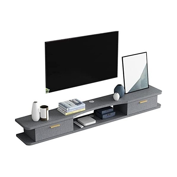 Suuim Meuble TV Mural, étagère TV Flottante, Meuble TV Flottant Mural, Console multimédia pour Centre de Divertissement, Meub