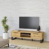 PRICE FACTORY just for you Meuble TV XL 180cm Collection Milo. Coloris chêne. Style Design.