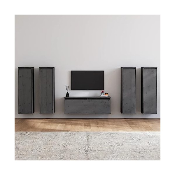 VEEKI Meuble TV, Meuble TV Suspendu, Meuble TV Industriel, Meuble TV Bois, Meuble Chambre, Convient pour Salon ou Chambre, Me