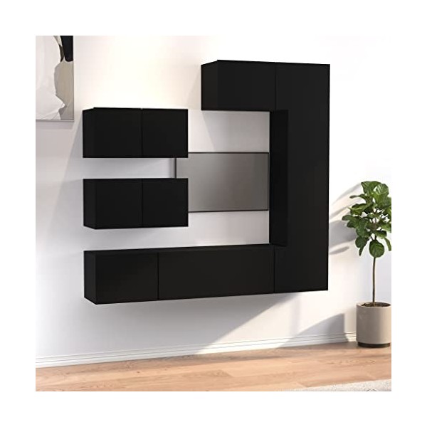 VEEKI Meuble TV, Meuble TV Suspendu, Meuble TV Industriel, Meuble TV Bois, Meuble Chambre, Convient pour Salon ou Chambre, En