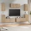 VEEKI Meuble TV, Meuble TV Suspendu, Meuble TV Industriel, Meuble TV Bois, Meuble Chambre, Convient pour Salon ou Chambre, En