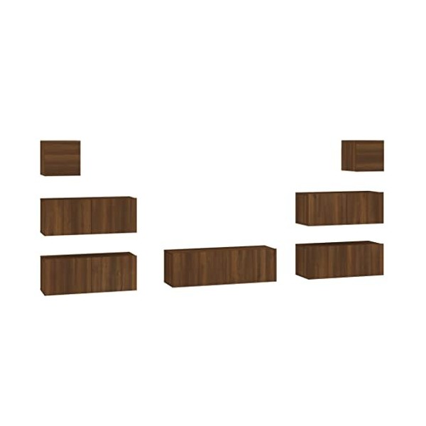 VEEKI Meuble TV, Meuble TV Suspendu, Meuble TV Industriel, Meuble TV Bois, Meuble Chambre, Convient pour Salon ou Chambre, En