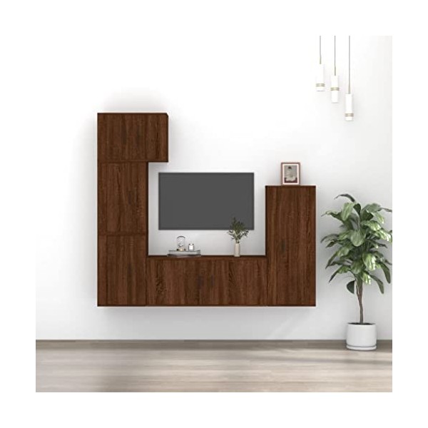 VEEKI Meuble TV, Meuble TV Suspendu, Meuble TV Industriel, Meuble TV Bois, Meuble Chambre, Convient pour Salon ou Chambre, En