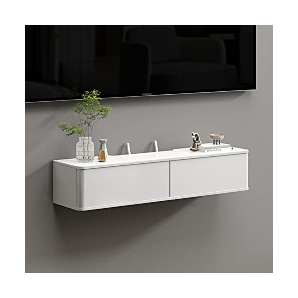XIBANY Support de boîtier décodeur Mural pour Meuble TV, étagère Flottante pour Composants de Meuble TV, Facile à Installer e
