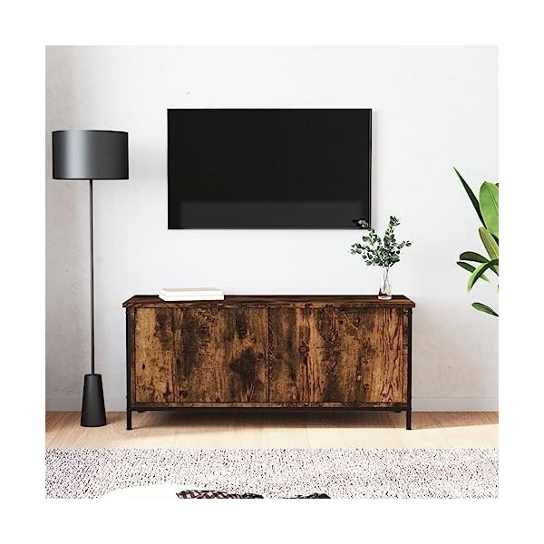 VEEKI Meuble TV, Meuble TV Suspendu, Meuble TV Industriel, Meuble TV Bois, Meuble Chambre, Convient pour Salon ou Chambre, av