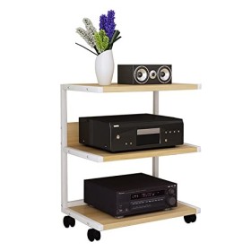 Pied Enceinte Support Multimédia AV avec Gestion des Câbles Intégrée, Heavy Duty Détient 220 LB de Composants Audio/vidéo, Su