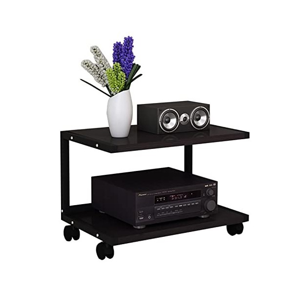 Pied Enceinte Support Multimédia AV avec Gestion des Câbles Intégrée, Heavy Duty Détient 220 LB de Composants Audio/vidéo, Su