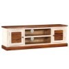 CARESHINE Meuble TV Rustique en Bois Massif - Meuble TV en Bois |Console multimédia en sheesham |Meuble de Rangement TV 120 c