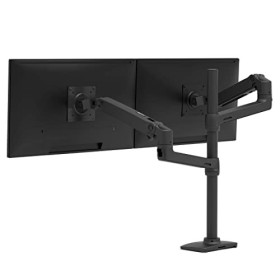 Ergotron LX Dual Stacking Arm Tall Pole Matte Black 45-509-224