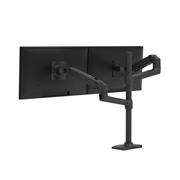 Ergotron LX Dual Stacking Arm Tall Pole Matte Black 45-509-224