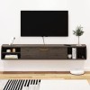 FPIGSHS Console Multimédia Murale, Étagère Flottante Meuble De TV 146.8cm, Étagère Audio Vidéo, Étagère pour Décodeur TV