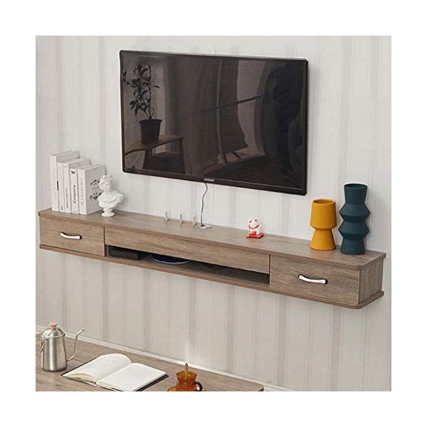 Meuble TV Flottant Console TV Murale Moderne Console Audio/vidéo multimédia Meuble TV avec tiroirs Huche Flottante Armoire de