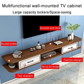 WANGPP Meuble TV/Meuble TV Flottant Mural,Meuble TV Suspendu,étagère Murale,avec Tiroir Et Unité De Rangement Console Audio/v
