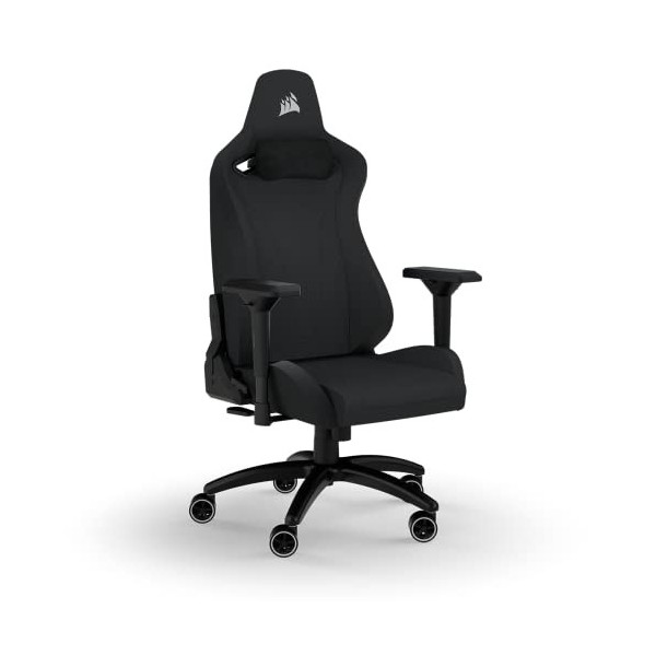 Corsair TC200 Fabric Fauteuil Gaming, Forme Standard Soutien Durable, Revêtement en Tissu Doux, Support Lombaire en Mousse I