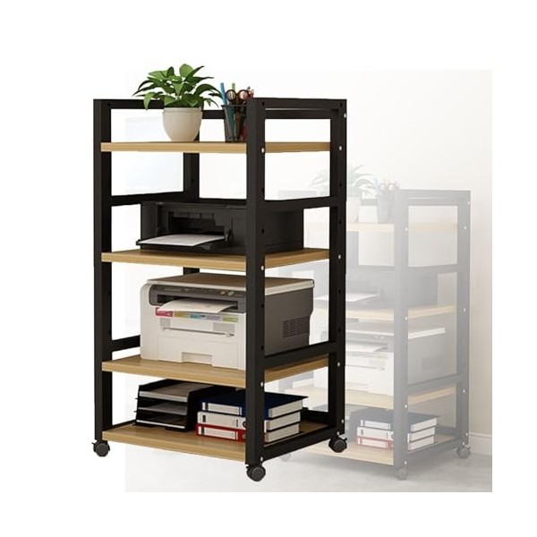 YCOVSFP Armoire De Rangement Multimédia, Armoire Audio-vidéo sur Pied, Tour Audio Stéréo avec 4 Étagères for La Maison/Bureau