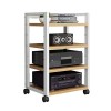 CHAOYANG Supports TV Equipement Audio Rack en Rack à 4 Couches Coffret CD avec poulie Mobile/écartement du stratifié réglable