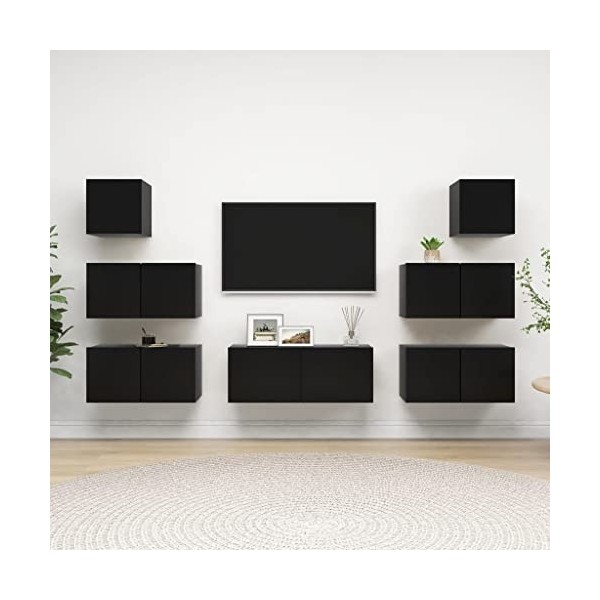 Meuble TV, Meuble TV Suspendu, Meuble TV Blanc, Meuble TV Industriel, Meubles de Salon, Salon, Chambre, Cadre en Acier, vidaX