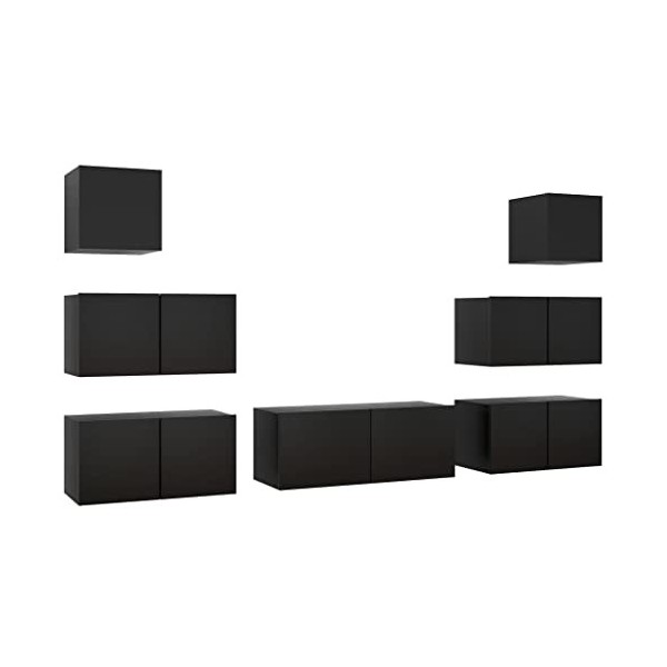 Meuble TV, Meuble TV Suspendu, Meuble TV Blanc, Meuble TV Industriel, Meubles de Salon, Salon, Chambre, Cadre en Acier, vidaX