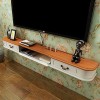 Étagère Murale Étagère Flottante avec tiroir Meuble de télévision Mural Set Top Box routeur Étagère de Rangement pour Lecteur