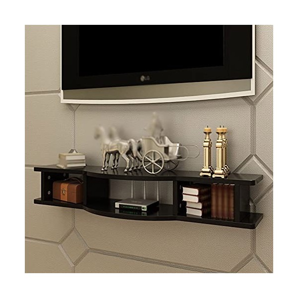 Meuble TV Flottant, Meuble De Rangement Ouvert pour Meuble TV Set-Top Box Étagère Murale, Économisez De lespace Sapplique A