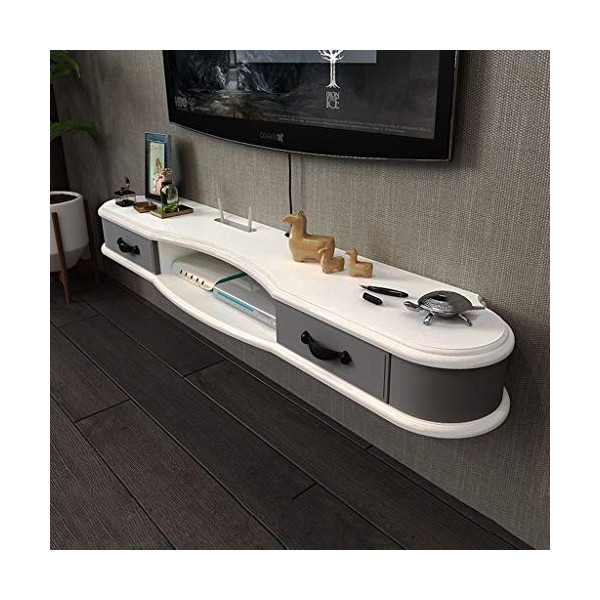 Meuble de télévision Mural avec tiroir Chambre Salon étagère Murale étagère Flottante Armoire de Rangement Multifonctionnel é