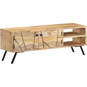 Meuble TV Meuble TV avec Rangement Meuble TV en Bois Table décorative à lentrée 43,3" x11,8 x15,7 Bois de Manguier Massif po