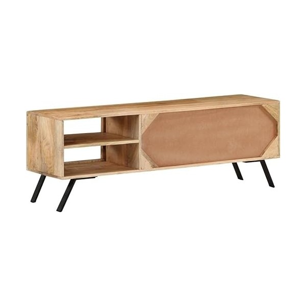 Meuble TV Meuble TV avec Rangement Meuble TV en Bois Table décorative à lentrée 43,3" x11,8 x15,7 Bois de Manguier Massif po