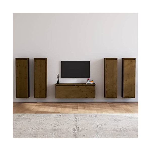 VEEKI Meuble TV, Meuble TV Suspendu, Meuble TV Industriel, Meuble TV Bois, Meuble Chambre, Convient pour Salon ou Chambre, Me