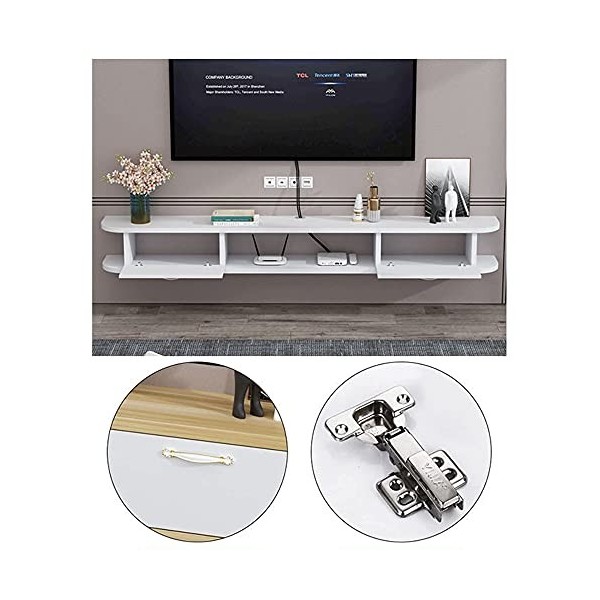 StrOux Meuble TV Flottant Meuble Meuble TV Meuble TV Unités Murales pour Salon Meuble TV Meuble Mural Console TV en Bois pour
