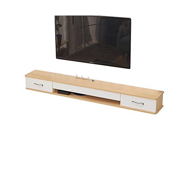 Meuble Tv Mural Meuble Tv Flottant - 100/120/140Cm Fixation Murale Sous Etagère Tv Console Tv Flottante Divertissement Multim