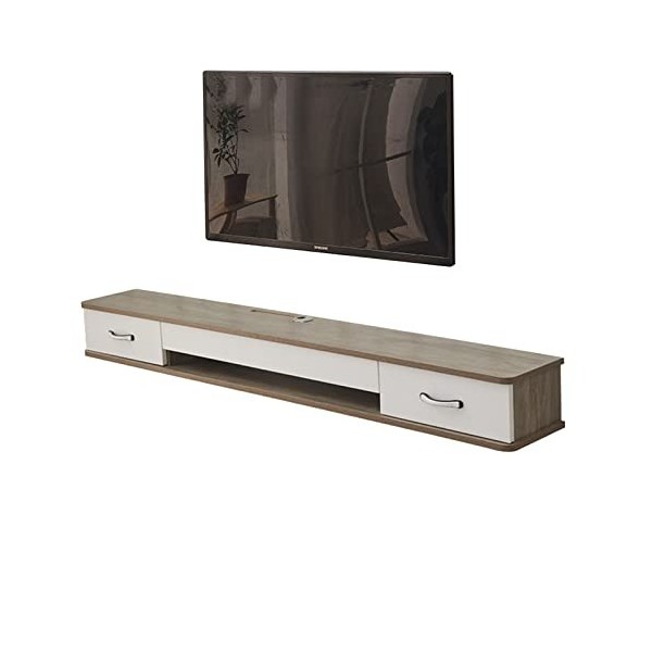 Meuble Tv Mural Meuble Tv Flottant - 100/120/140Cm Fixation Murale Sous Etagère Tv Console Tv Flottante Divertissement Multim