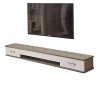 Meuble Tv Mural Meuble Tv Flottant - 100/120/140Cm Fixation Murale Sous Etagère Tv Console Tv Flottante Divertissement Multim