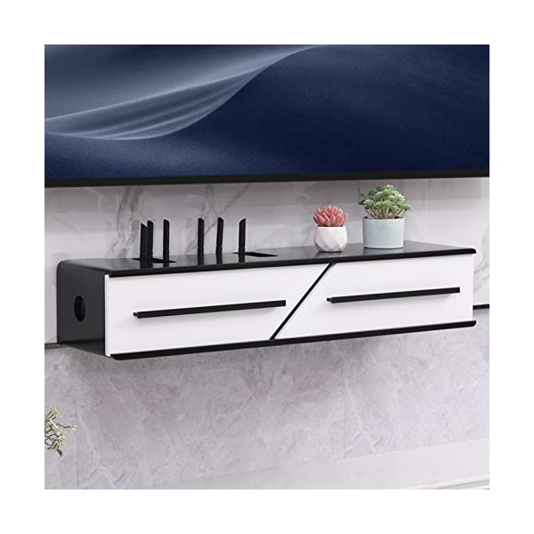 JUNNIU Meuble TV Mural 23,6/31,4/39,3 Pouces Set-Top Box Étagère WiFi Router Box，Étagère TV Flottante Support Meuble de Range