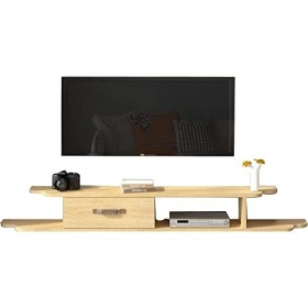 Meuble TV Mural, Console multimédia Murale, Meuble TV Flottant asymétrique, étagères de Rangement murales, Meuble TV 47,2/55,