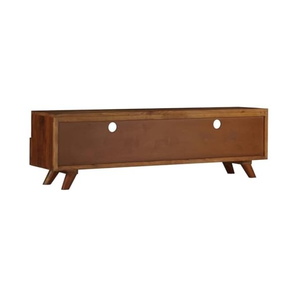 [Meuble TV rustique] Careshine Console multimédia en bois de récupération massif – 140 x 30 x 40 cm – Centre de divertissemen