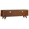 [Meuble TV rustique] Careshine Console multimédia en bois de récupération massif – 140 x 30 x 40 cm – Centre de divertissemen