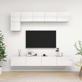 VEEKI Meuble TV, Meuble TV Suspendu, Meuble, Meuble TV avec Rangement，Meuble Industriel, Convient pour Salon ou Chambre, Ense