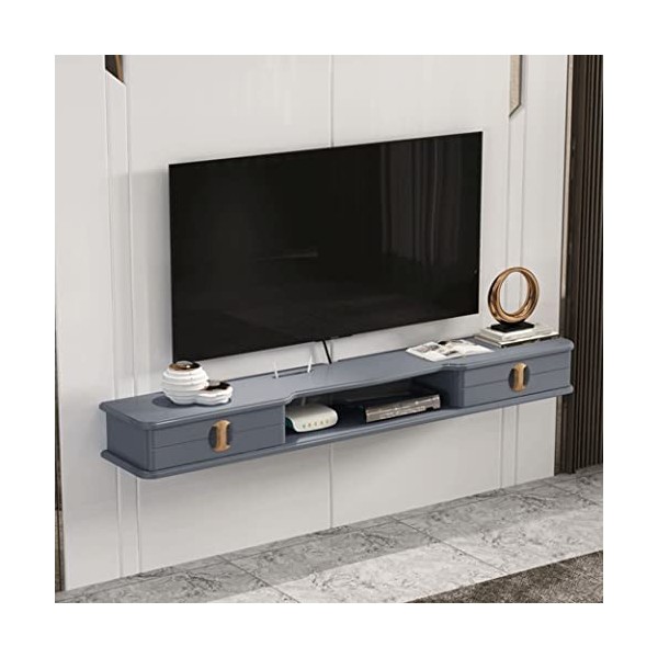 Étagère TV Murale en Bois Meuble TV Flottant Centre de Divertissement Console multimédia Meuble de Rangement Meuble de Rangem