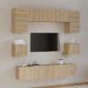 VEEKI Meuble TV, Meuble TV Suspendu, Meuble TV Industriel, Meuble TV Bois, Meuble Chambre, Convient pour Salon ou Chambre, En