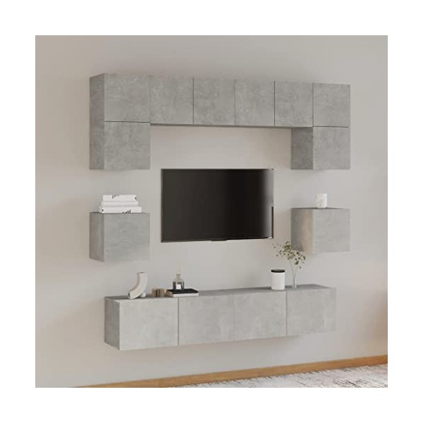 VEEKI Meuble TV, Meuble TV Suspendu, Meuble TV Industriel, Meuble TV Bois, Meuble Chambre, Convient pour Salon ou Chambre, En