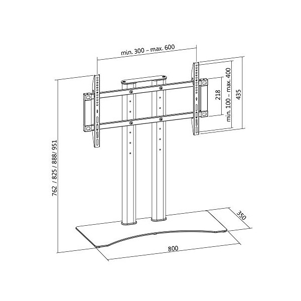 LogiLink BP0024 Support pour téléviseur 165,1 cm 65" Noir
