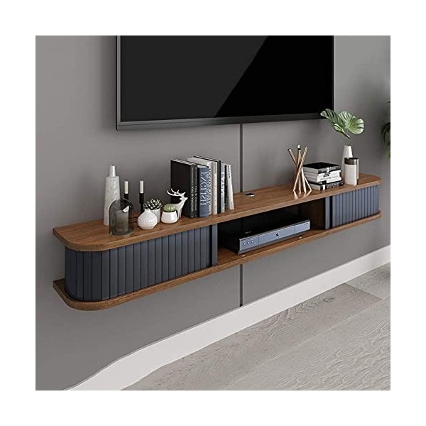 Meuble TV Meuble TV Suspendu Meuble TV Étagère Flottante Console De Divertissement Murale Étagère De Jeu Composant Étagère Su