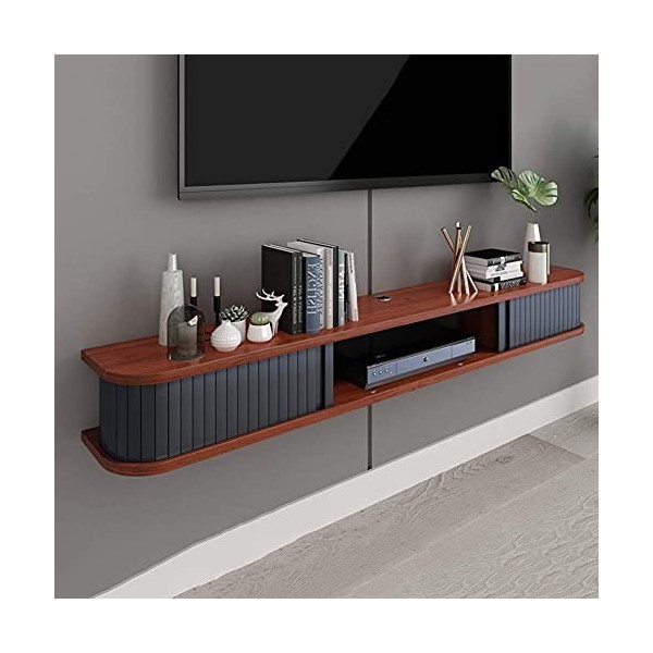 Meuble TV Meuble TV Suspendu Meuble TV Étagère Flottante Console De Divertissement Murale Étagère De Jeu Composant Étagère Su