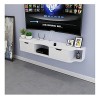 StrOux Meuble TV Flottant Meuble Meuble TV Meuble TV Mural pour Salon Console TV Meuble TV Meuble Mural 3 Compartiments pour 