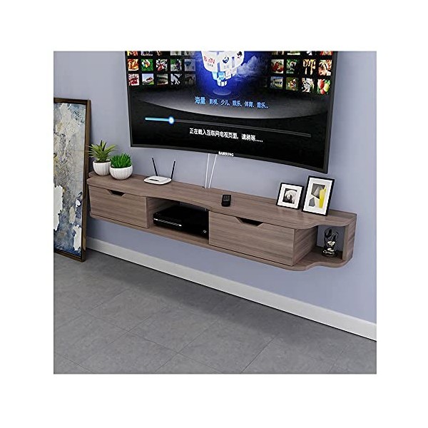 StrOux Meuble TV Flottant Meuble Meuble TV Meuble TV Mural pour Salon Console TV Meuble TV Meuble Mural 3 Compartiments pour