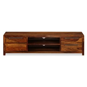 lvssiao Meuble de salon, meuble TV 120 x 30 x 30 cm en bois massif sheesham Meuble TV en bois pour salon chambre à manger