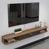 StrOux Meuble TV Flottant Meuble TV, Support Mural TV Media Console, Meuble TV Flottant pour Lecteur DVD Blu-Ray Satellite TV