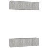 DCRAF Home Hardware Businese Meuble TV 4 pièces Gris béton 60 x 30 x 30 cm