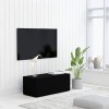 FAMIROSA Meuble TV Blanc, Support TV pour Télévision Banc TV Blanc 80x34x30 cm Aggloméré